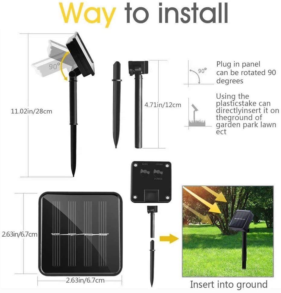 20-60 LED Solar Lampions Lichterkette Party Beleuchtung für Außen