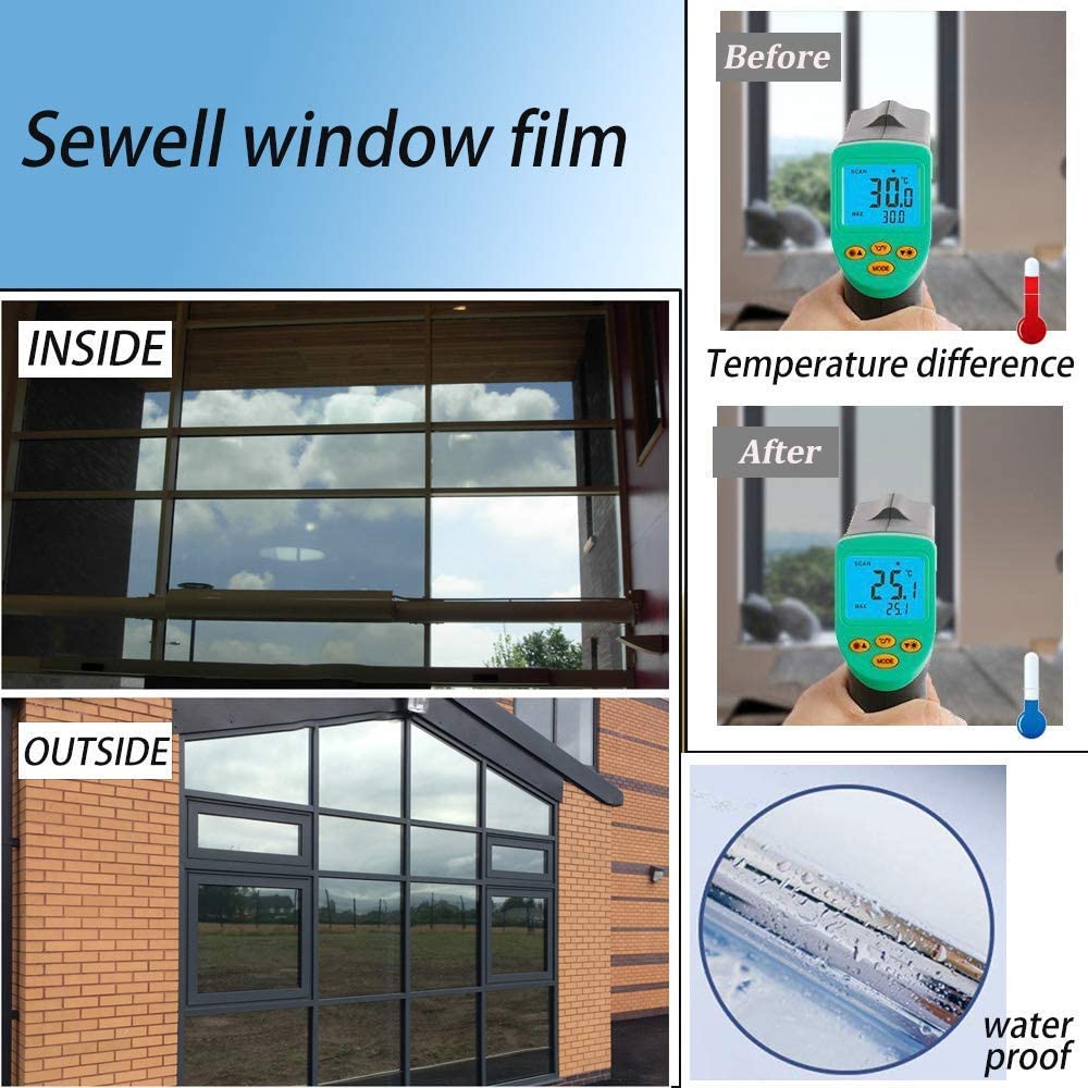One Way Window Film Tint Heat Control Anti UV Heat Solar Reflective