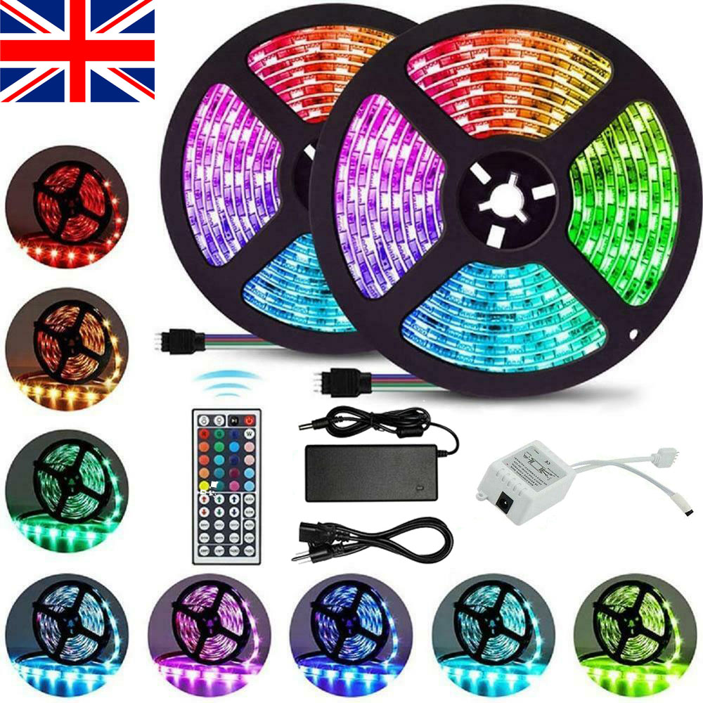 Main Plug in LED Strip Lights 5050 RGB Backlight Lighting Remote