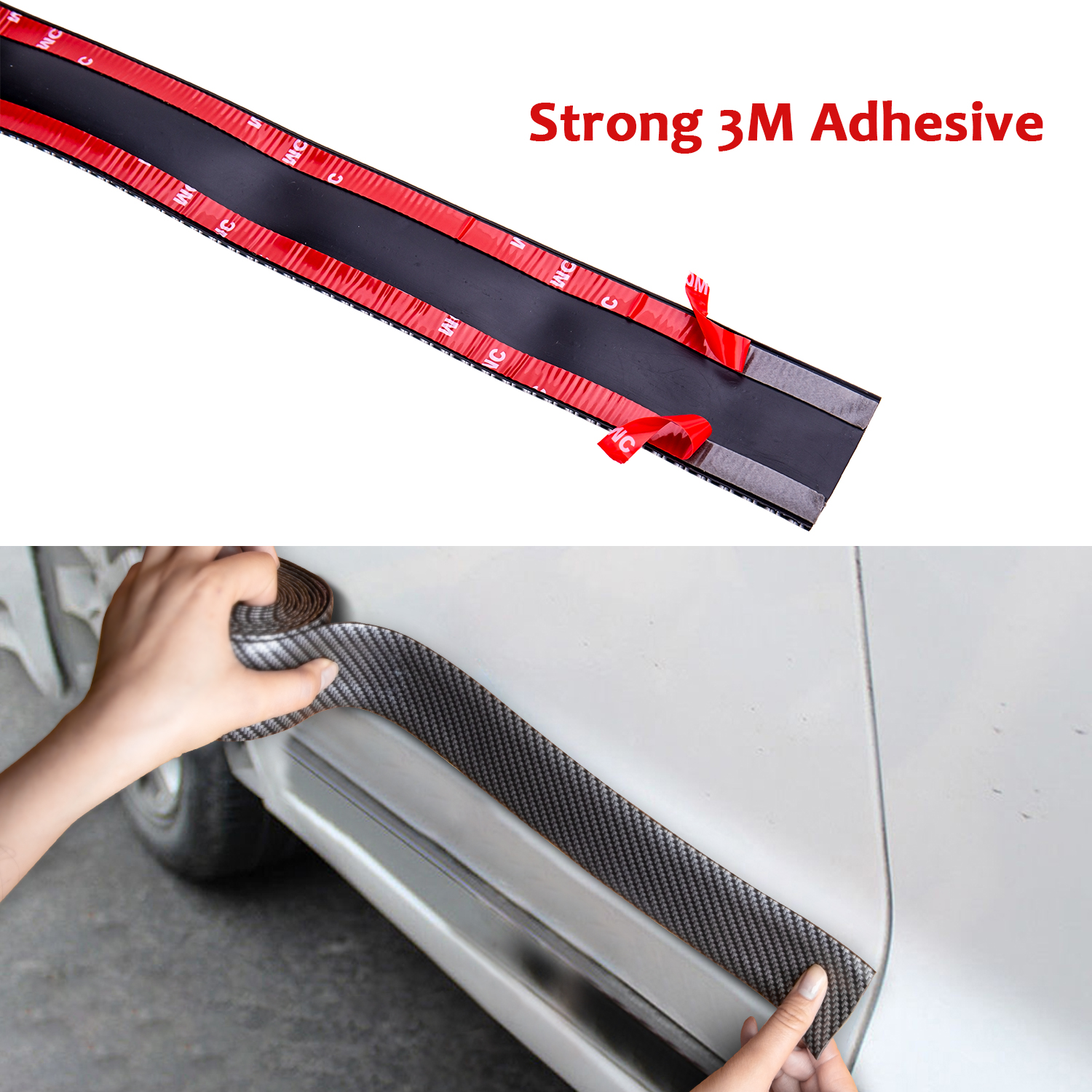 3M Car Rear Boot Bumper Sill Body Guard Protector Rubber Plate Trim