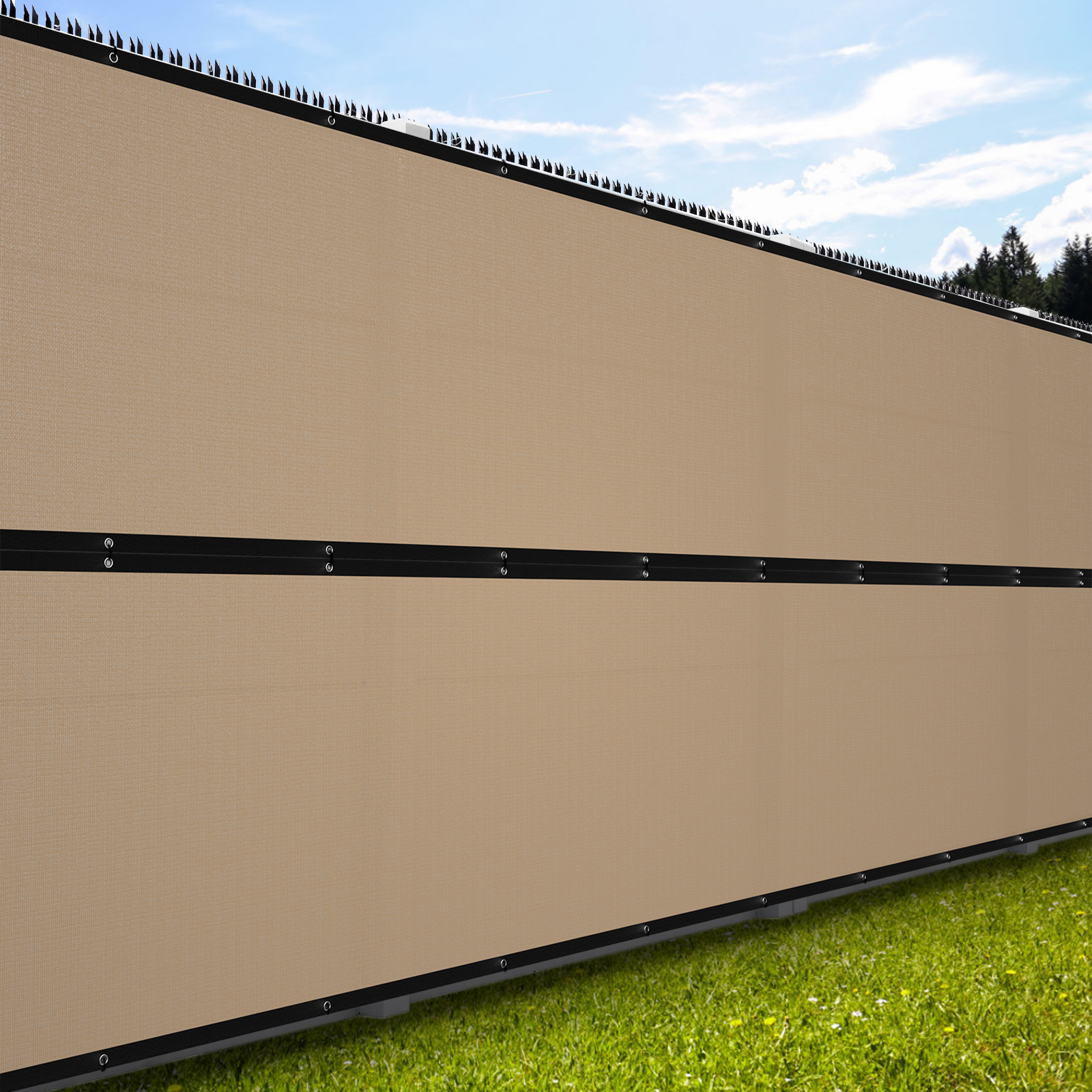 3′ 4′ 5′ 6′ 8′ x50’ Fence Windscreen Privacy Screen Shade Cover Mesh Garden Yard