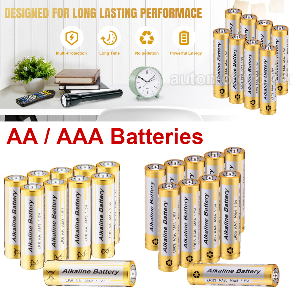 Alkaline Double A Batteries 16 Pack,Rechargeable 1.5V AA Battery,Long  Lasting,Low Self Discharge - All Purpose for Household and Daily Use,Single