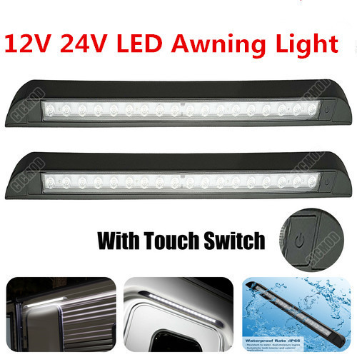 12V LED Awning Porch Light Waterproof  Caravan Campervan RV Boat Long Strip Lamp