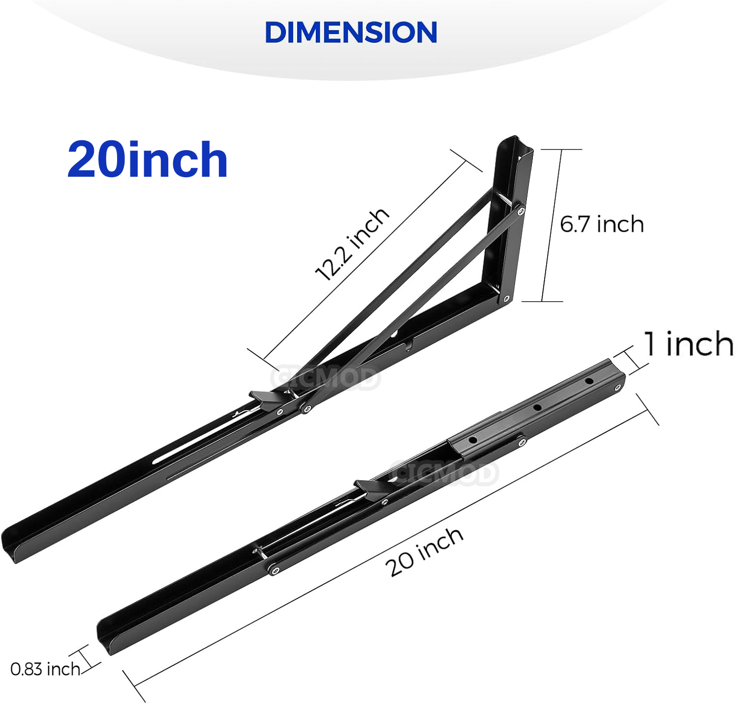 2-20pcs Folding Shelf Brackets Heavy Duty Foldable Table Bracket Wall Mounted