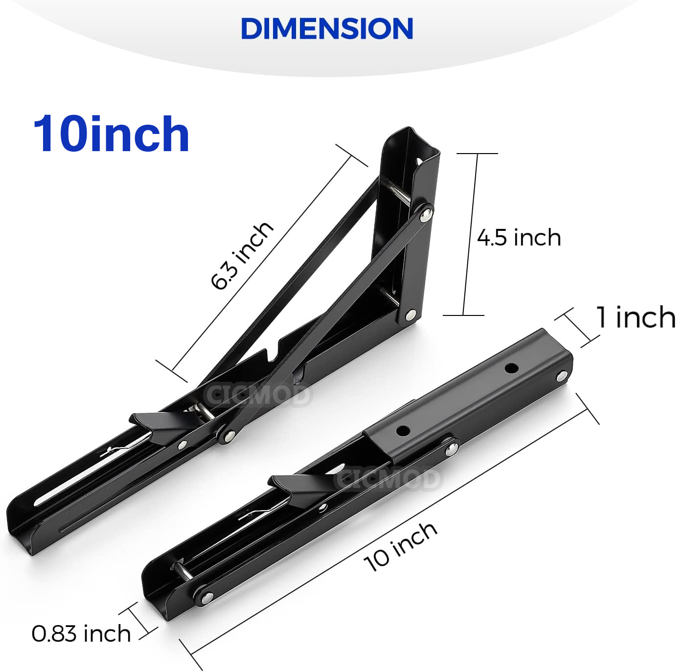 2-20pcs Folding Shelf Brackets Heavy Duty Foldable Table Bracket Wall Mounted