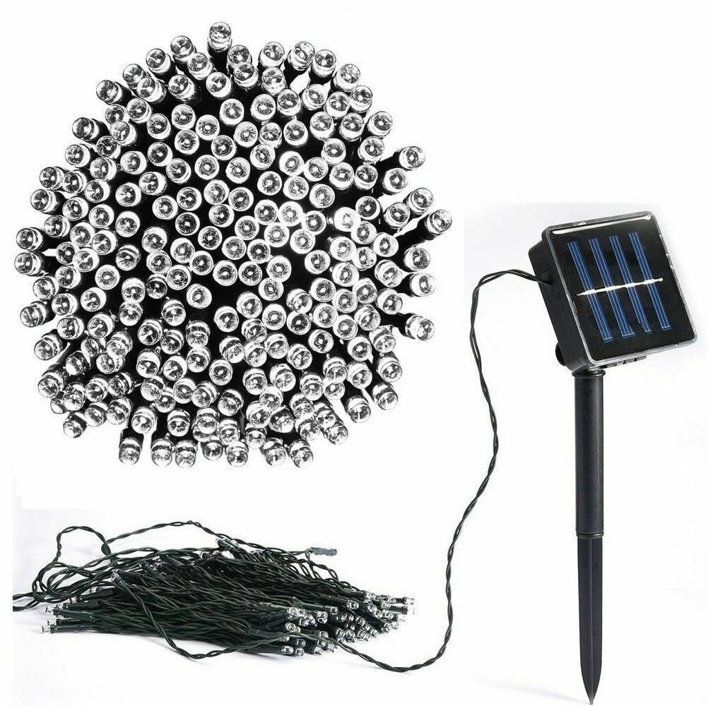 100 200 500 LED Solar String Lights Outdoor Garden Party Xmas Fairy Wedding Lamp