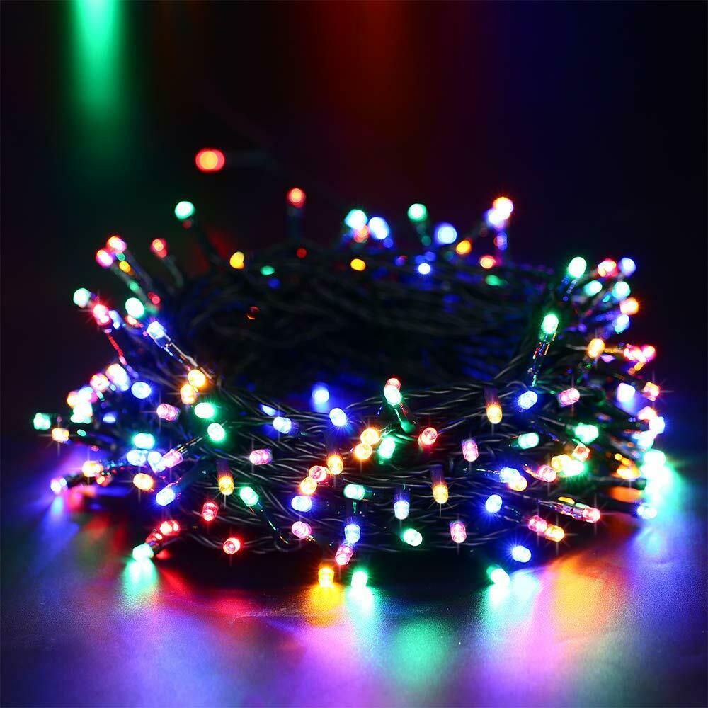 100 200 500 LED Solar String Lights Outdoor Garden Party Xmas Fairy Wedding Lamp