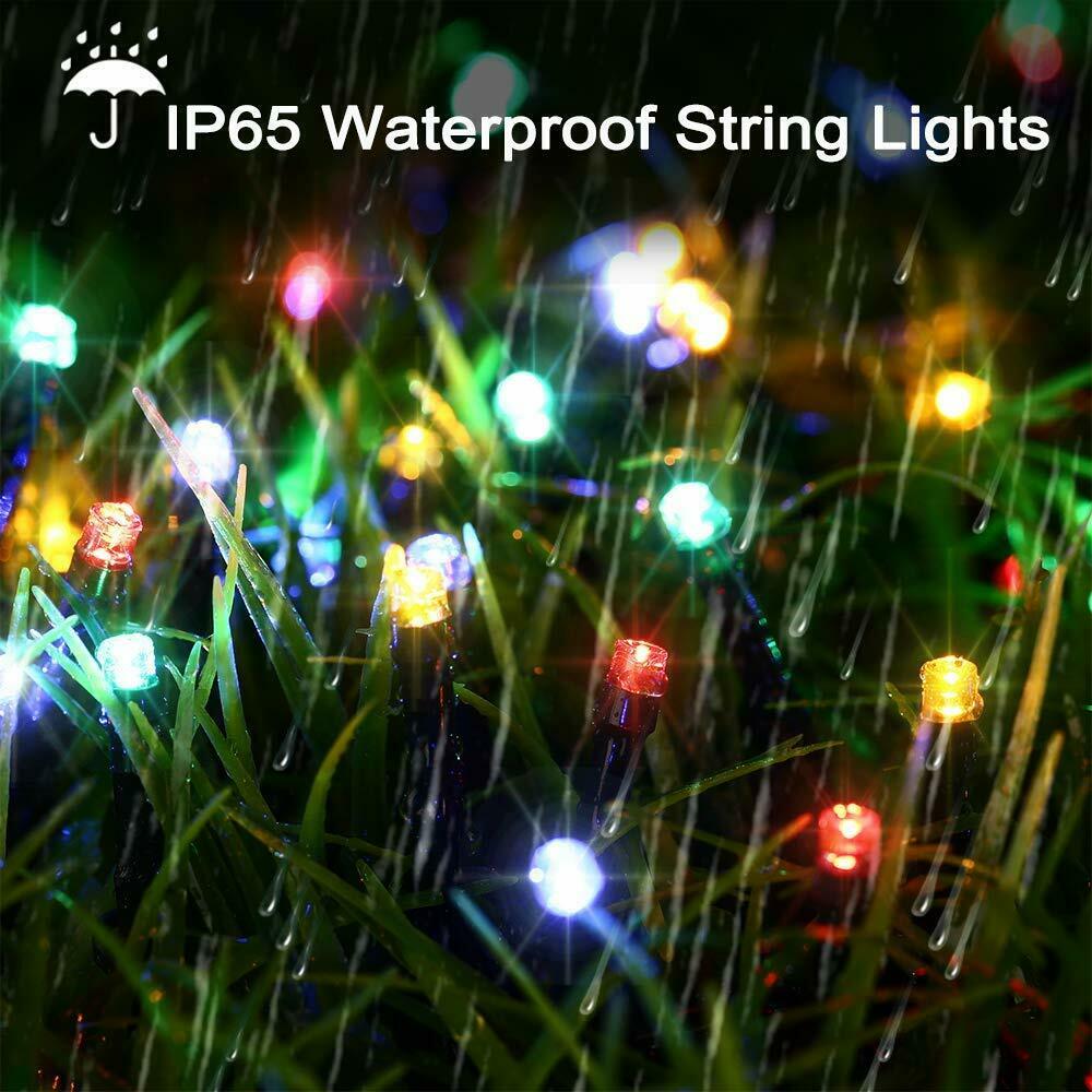 100 200 500 LED Solar String Lights Outdoor Garden Party Xmas Fairy Wedding Lamp