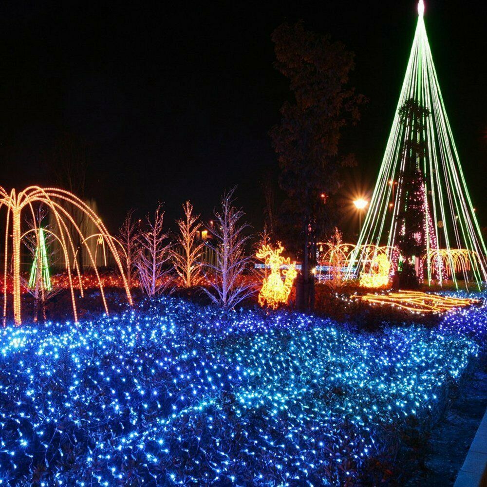 100 200 500 LED Solar String Lights Outdoor Garden Party Xmas Fairy Wedding Lamp