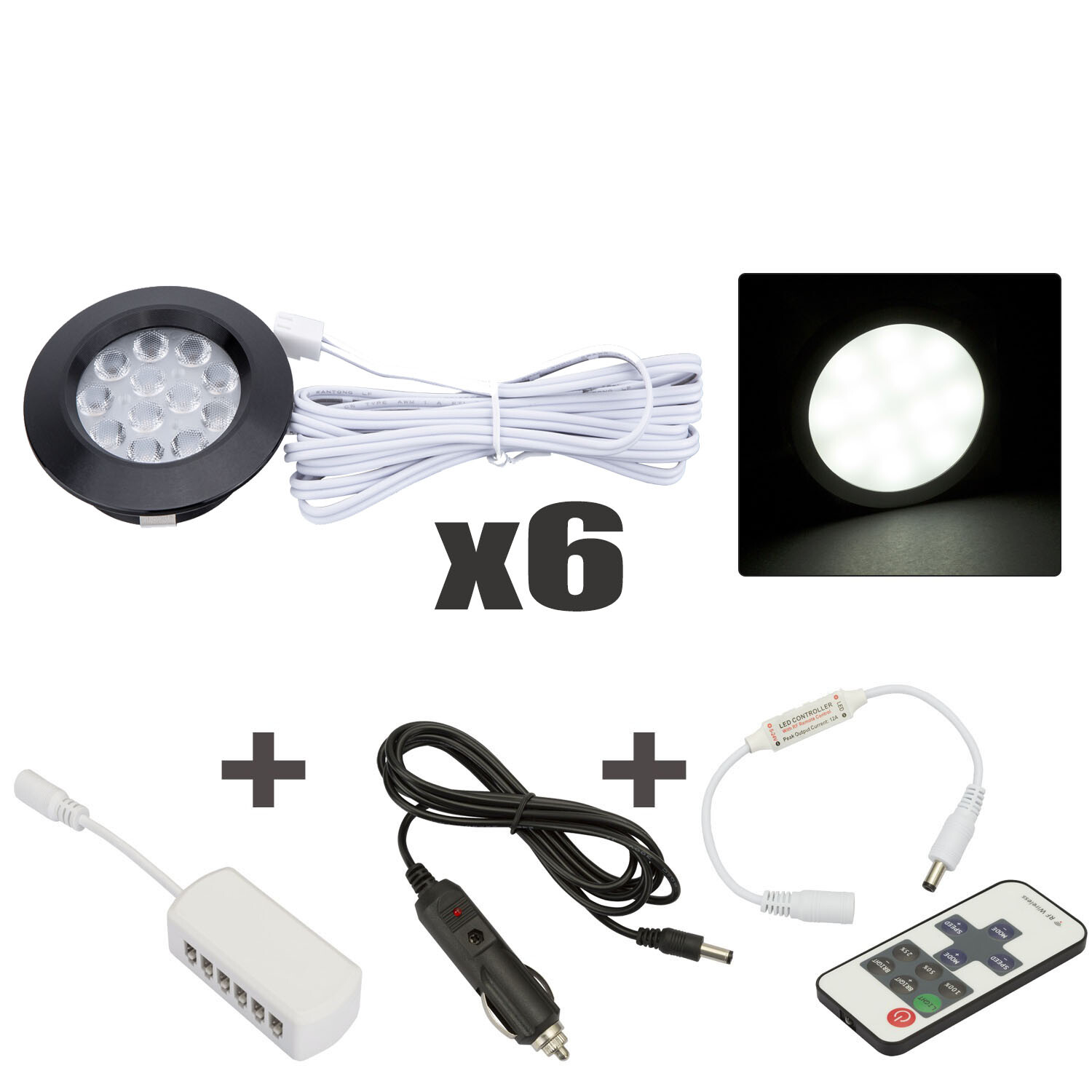 12V RV Interior LED Spot Lights Ceiling Camper Van Caravan Motorhome Downlight