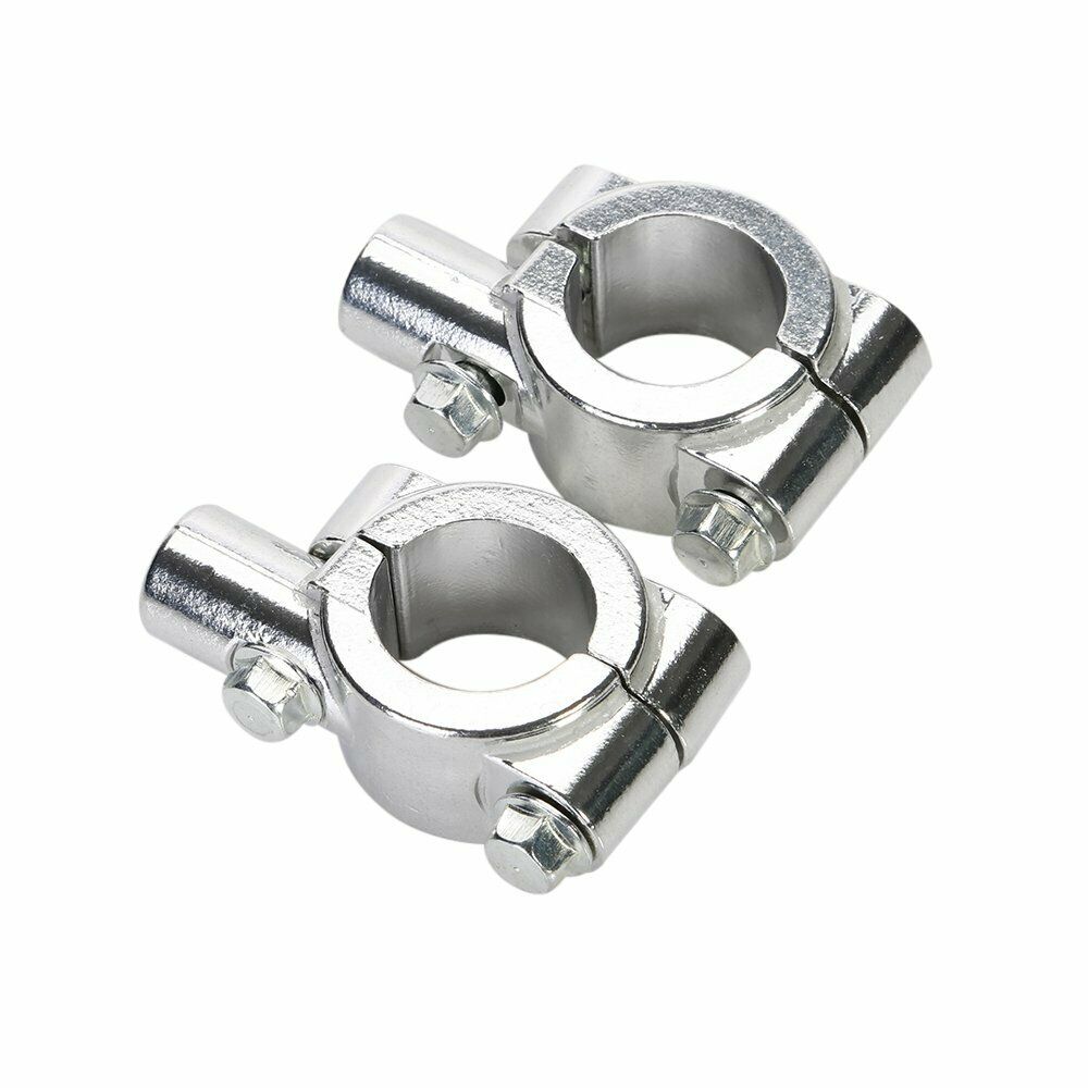 78" Motorcycle Handlebar Mirror Adaptor Clamp On Mount Brackets 10mm
