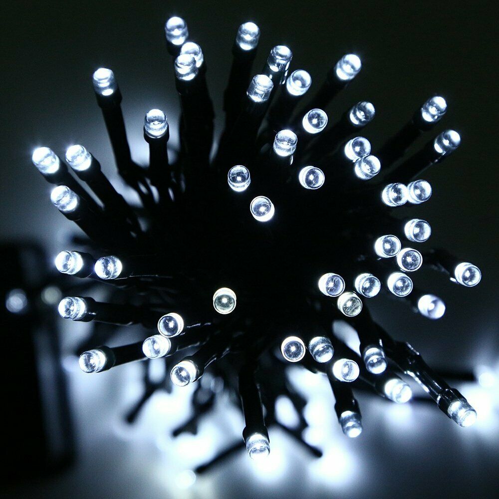 100 200 500 LED Solar String Lights Outdoor Garden Party Xmas Fairy Wedding Lamp