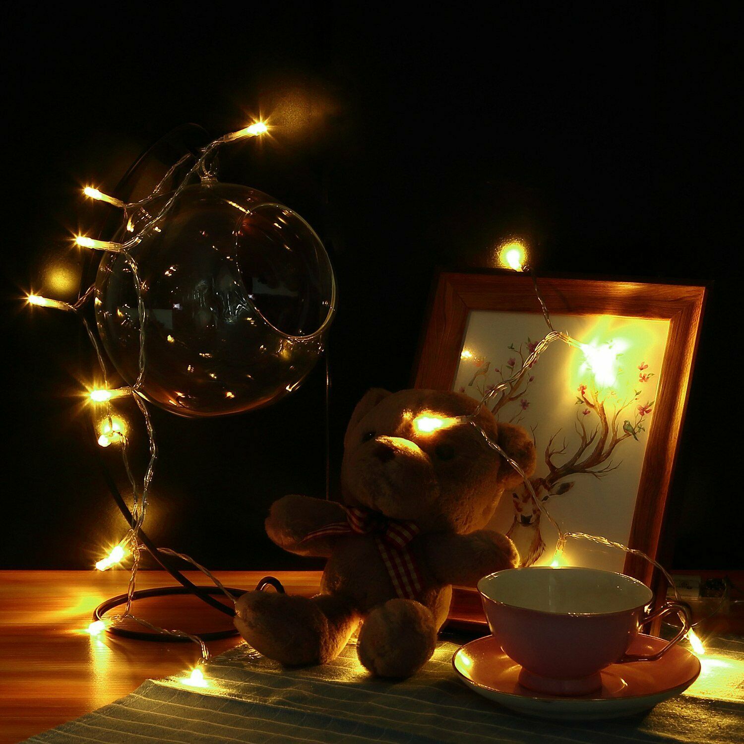 LED Batterie Solar USB Lichterkette Garten Außen Innen Garten Balkon