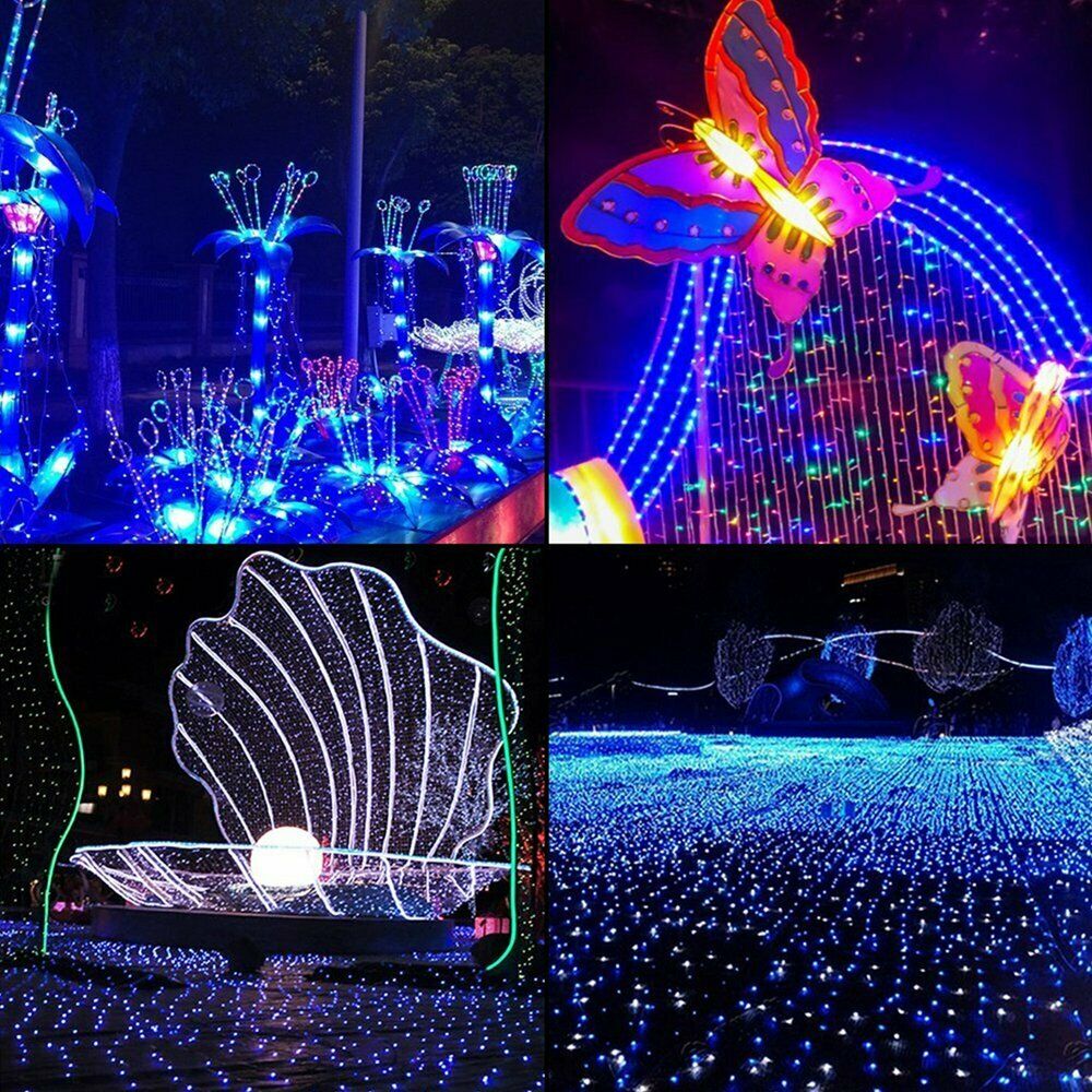 100 200 500 LED Solar String Lights Outdoor Garden Party Xmas Fairy Wedding Lamp