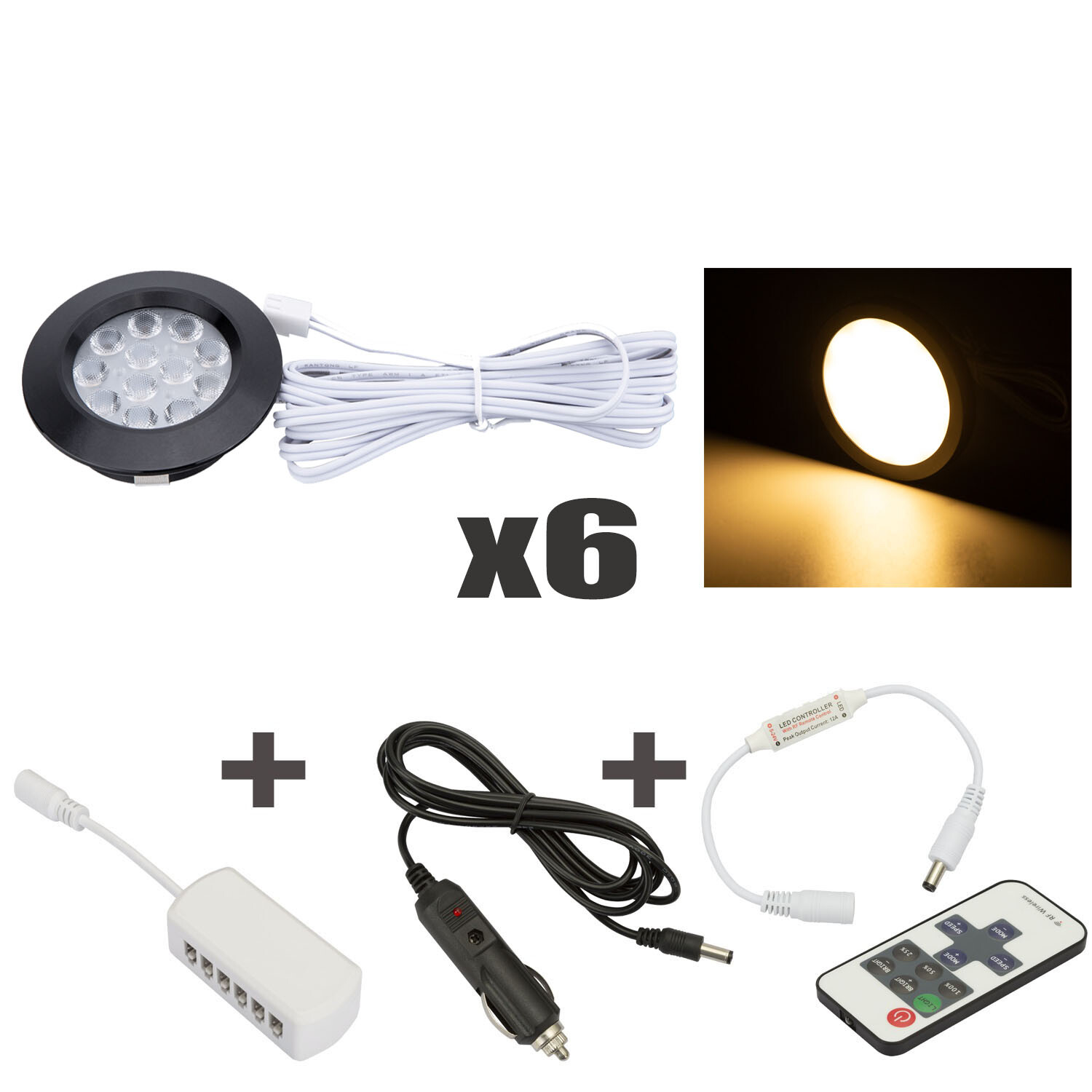 12V Recessed LED Ceiling Lights RV Exterior Lamp Caravan Camper Boat Lights