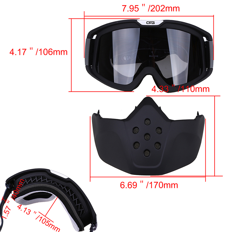 thumbnail 32  - Full Face Racing Goggles ATV Dirt Bike Off-Road Racing Glasses Helmets Eyewear