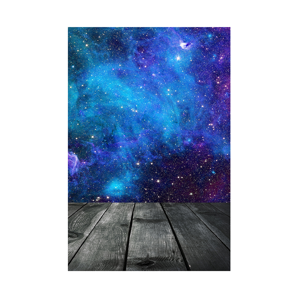 Space Starry Sky Wood Photography Backdrops Baby Studio Photo Props 3x5/5x7ft 