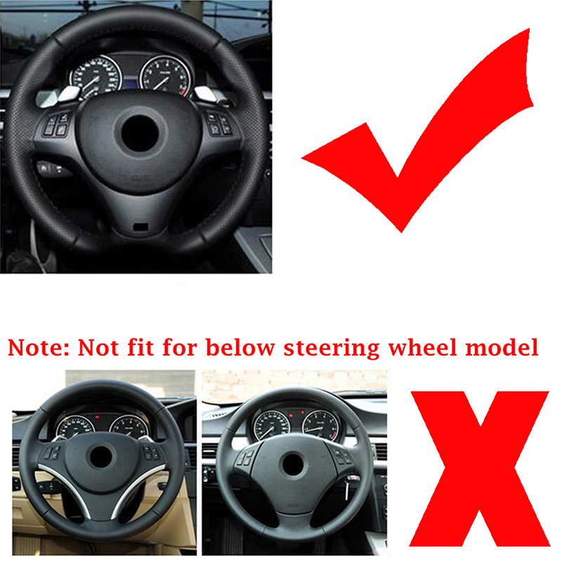 For BMW E90 E92 E93 335i 325i 330i Carbon Fiber Steering Wheel Bezel Cover