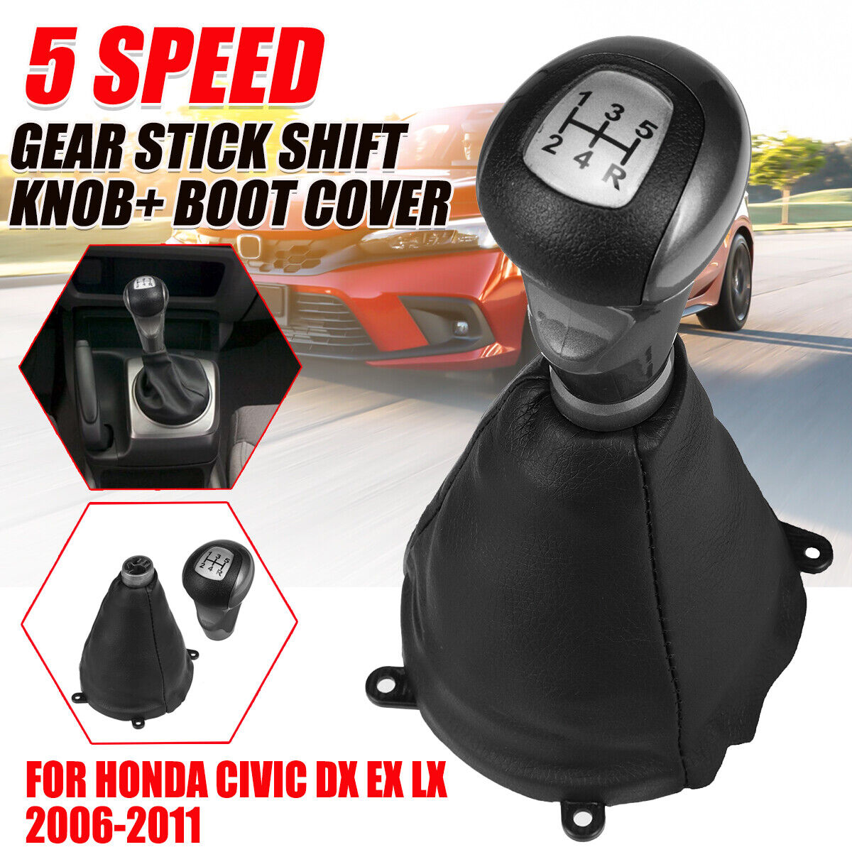 ApplianPar Parking Brake Handle Grip Knob And 5 Speed Gear