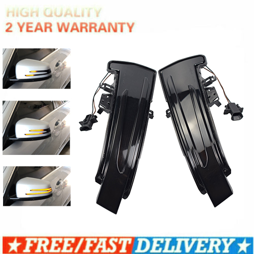 Dynamic LED Wing Mirror Indicator Turn Signal Light For Mercedes W204