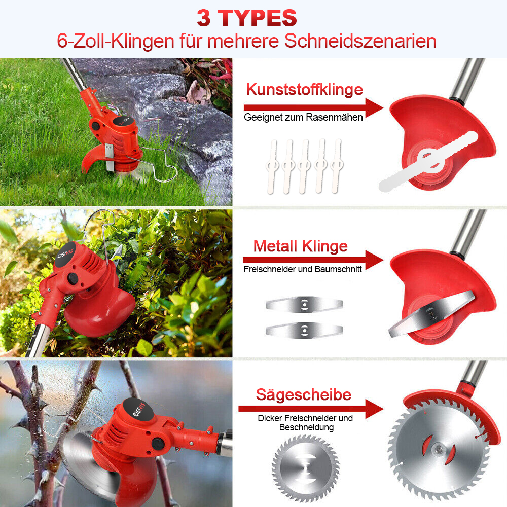 NAKOBOBO Akku-Rasentrimmer, Batteriebetriebener Ras Produktbild-Vorschau 8