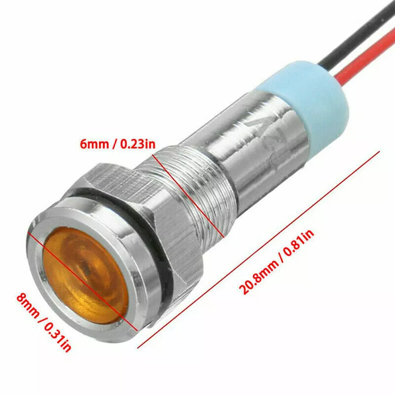 5x 12V LED Indicator Light Car Boat Dash Dashboard Panel Warning Lamp Waterproof | UK 5x 12V LED Indicator Light Car Boat Dash Dashboard Panel Warning Lamp Waterproof | UK