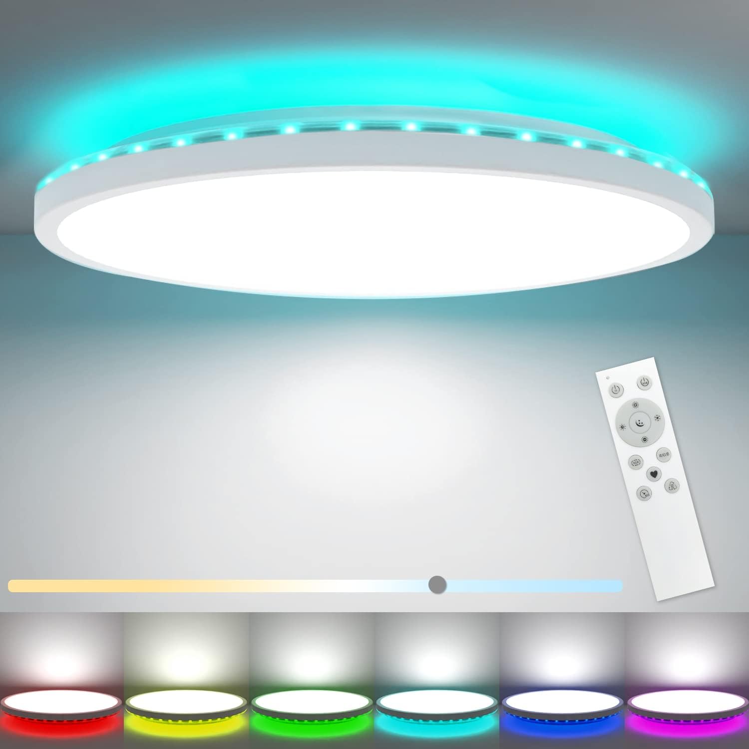 LED Ceiling Light Round Panel Down Lights Bathroom Kitchen Living Room Wall Lamp