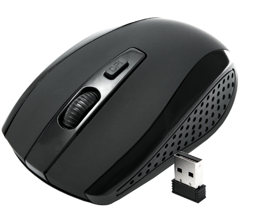 SFK 2.4GHz Wireless Silent Mouse – USB Dongle Included, Optical Tracking, 2000 DPI (Black)