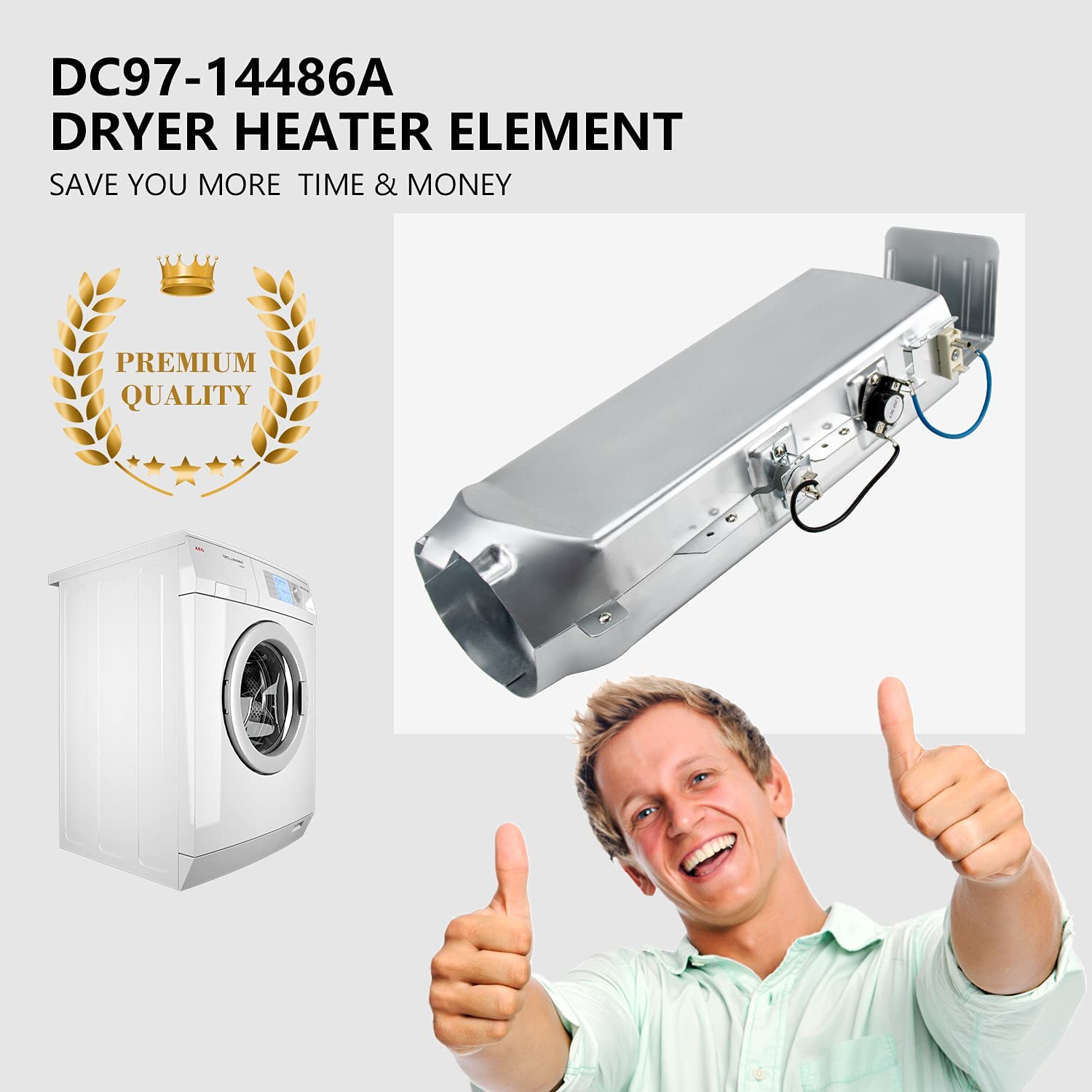 DC97-14486A Dryer Heating Element Heater Duct Assembly For
