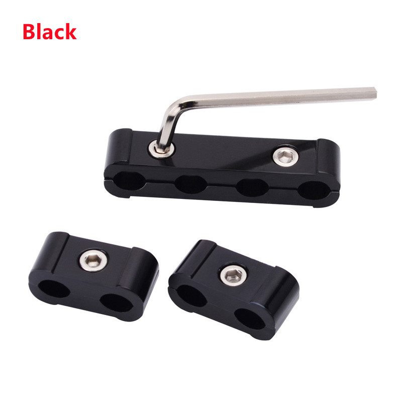 2xSpark Plug Wires Engine Cable Separator Divider 8mm 9mm 10mm Aluminum Black
