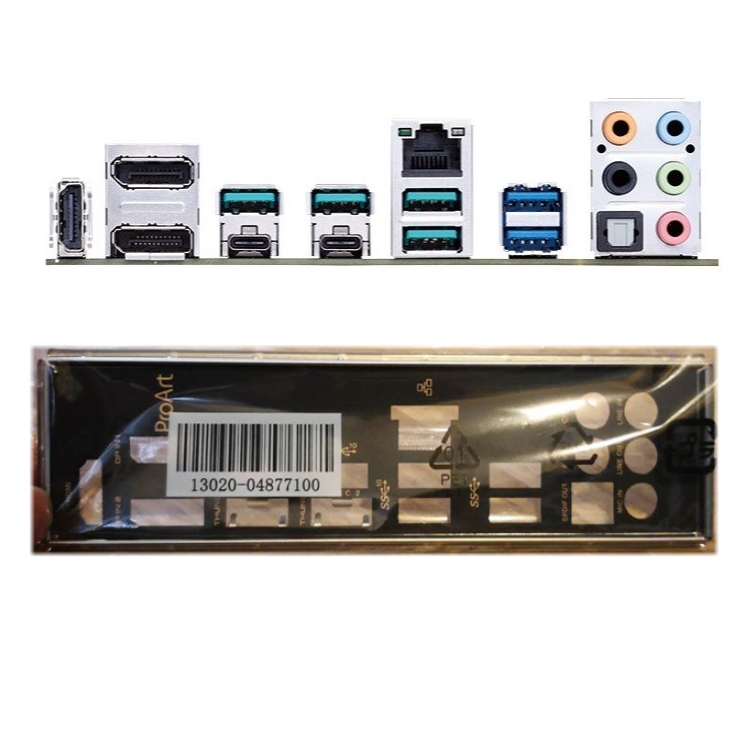 I/O IO Shield For ASUS PROART Z490CREATOR 10G Motherboard Backplate