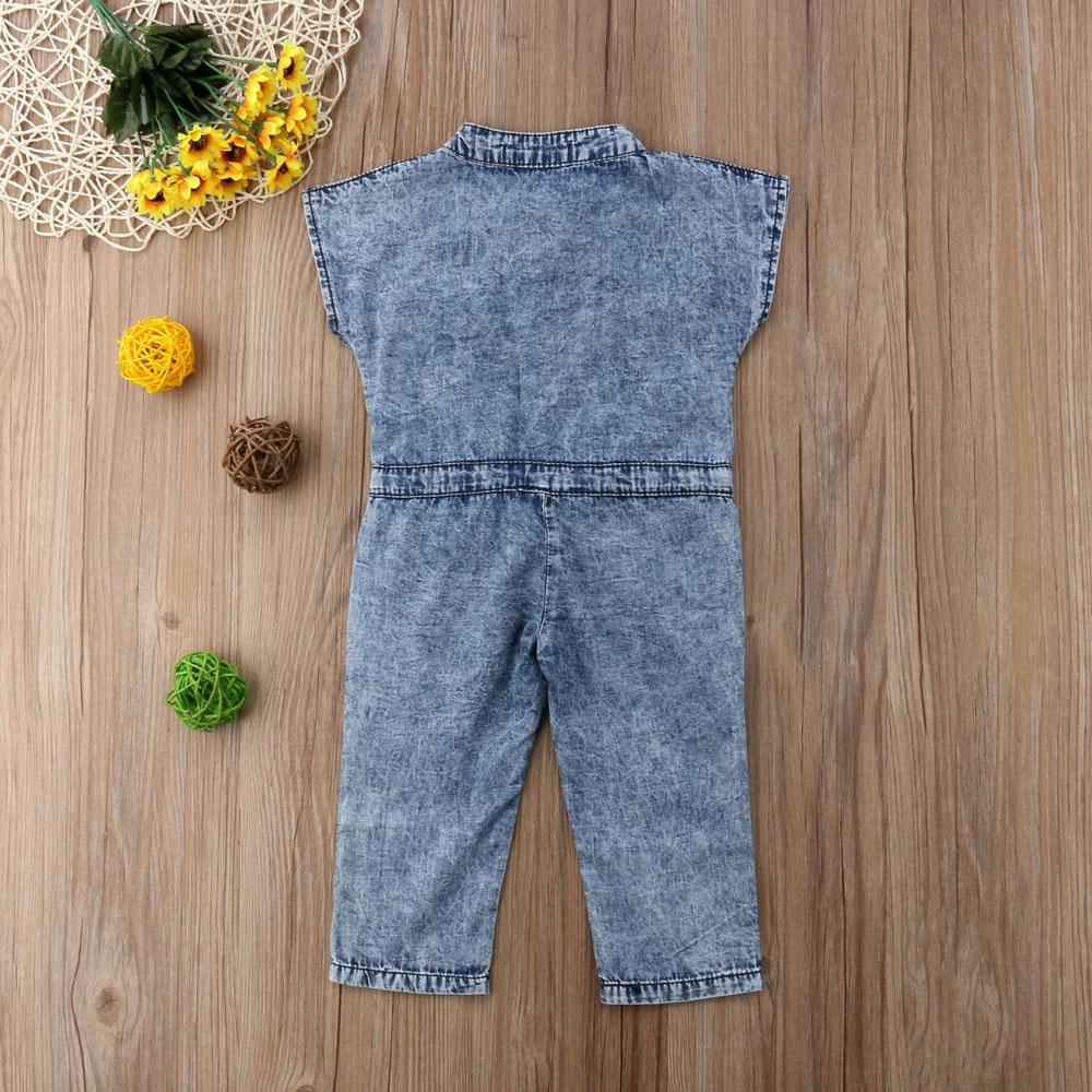 thumbnail image 2 of Toddler Baby Girls Black Spaghetti Strap Romper With Belt – 2PC Summer Outfit 2 of 3