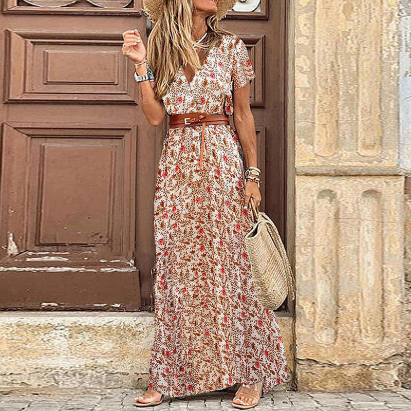 Boho Maxi Dresses Bohemian Resort Wear Sun Dresses Women Trendy