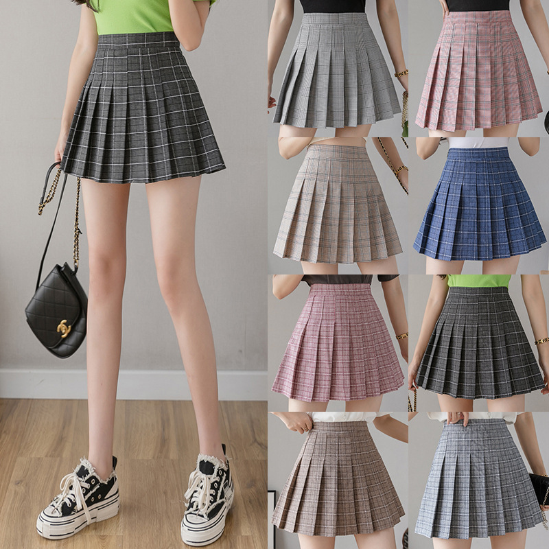 【WONDER WONDER】Daffel Check Pleated Mini Skirt Designer fashion, Seoul-fully created | W Concept