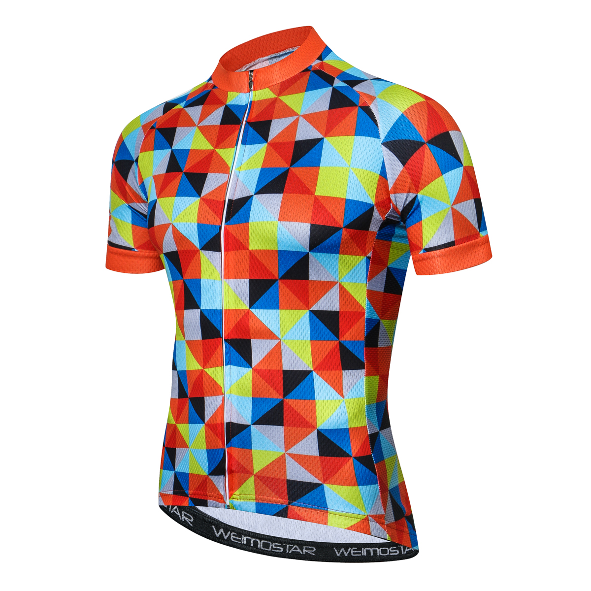 Weimostar Hombres ciclismo Jersey Team Bike triángulo Jersey Racing manga corta