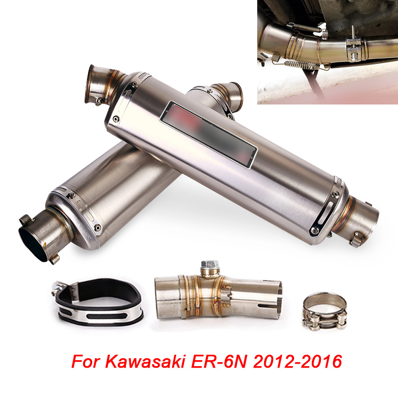 最新最全の For Kawasaki ER6N 2012-2016 Motorcycle Exhaust System Exhaust