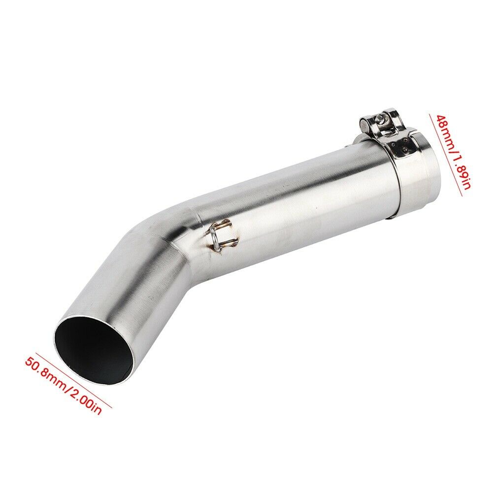 45/48/50/53mm Universal Motorcycle Exhaust Front Header Mid