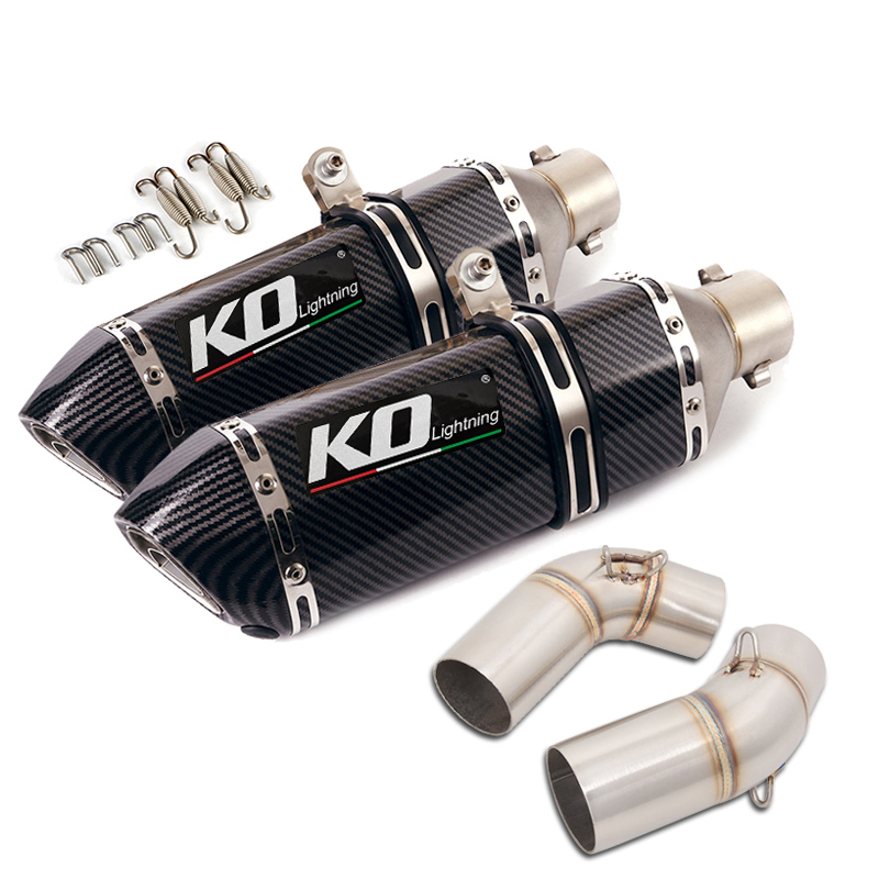 Motorcycle Dual Exhaust Mid Pipe 2