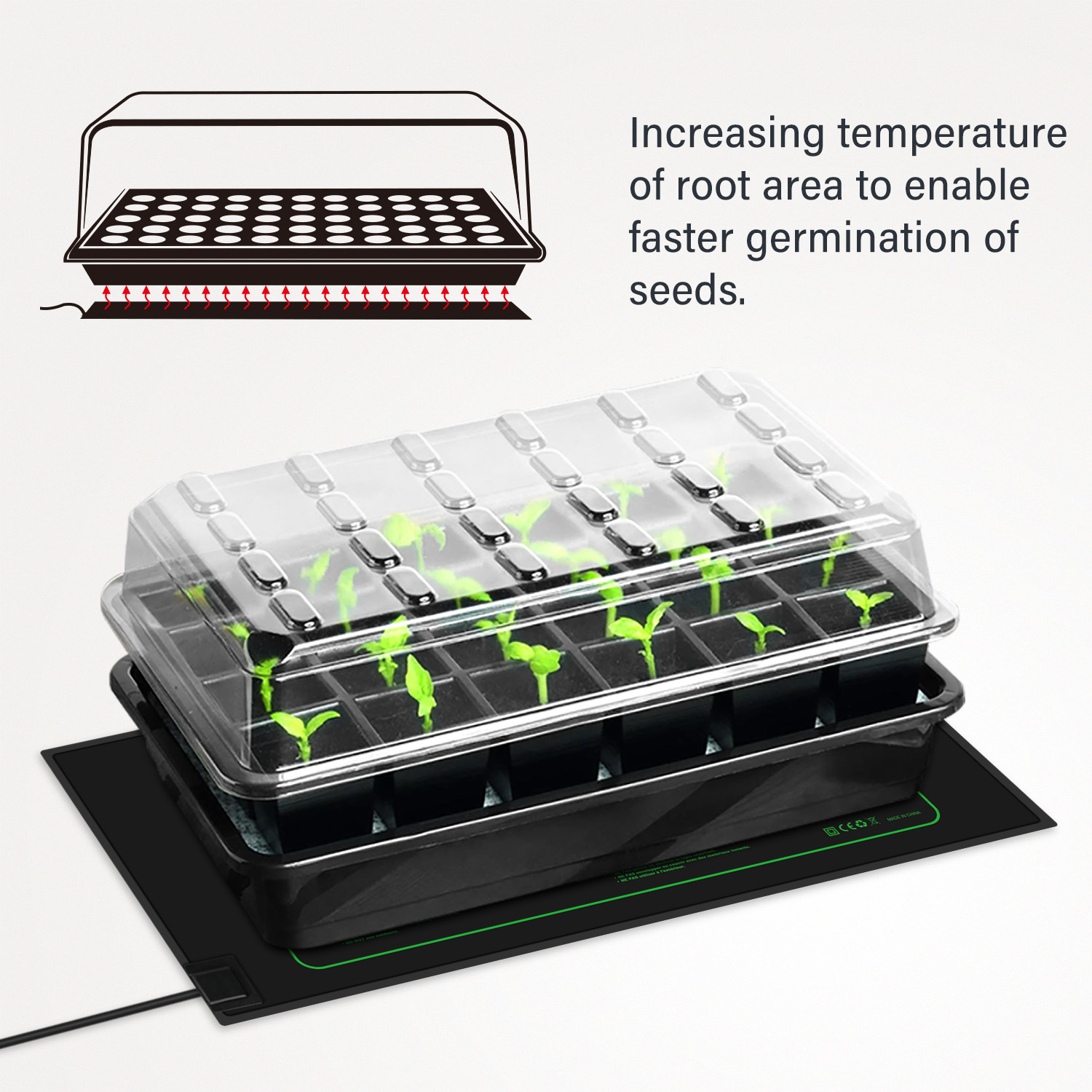 Seedling Heating Mat Seed Germination Starter Sprout Plant Cloning