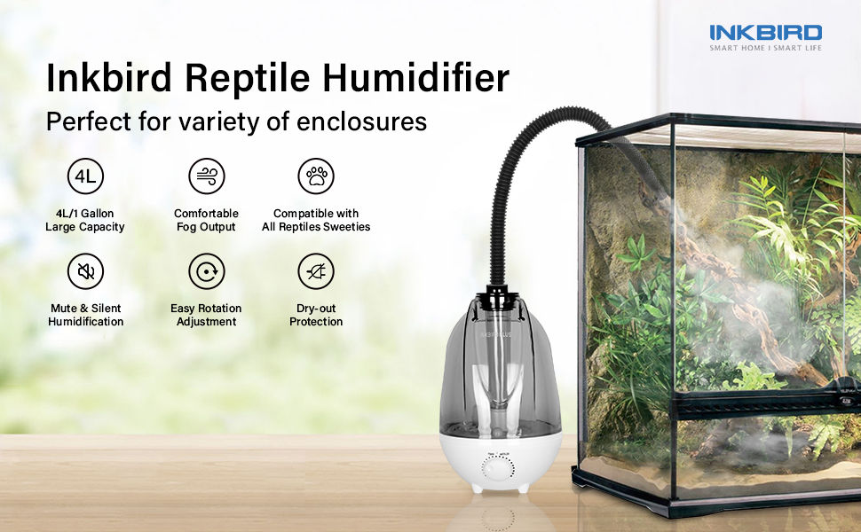 Inkbird Reptile Vivarium Humidifier Mister Snake Terrarium Enclosure