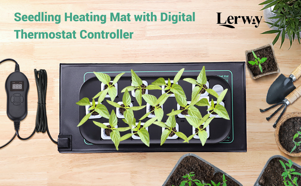 Seedling Heat Mat With Temperature control Thermostat Seed Plant Greenhouse  Brew