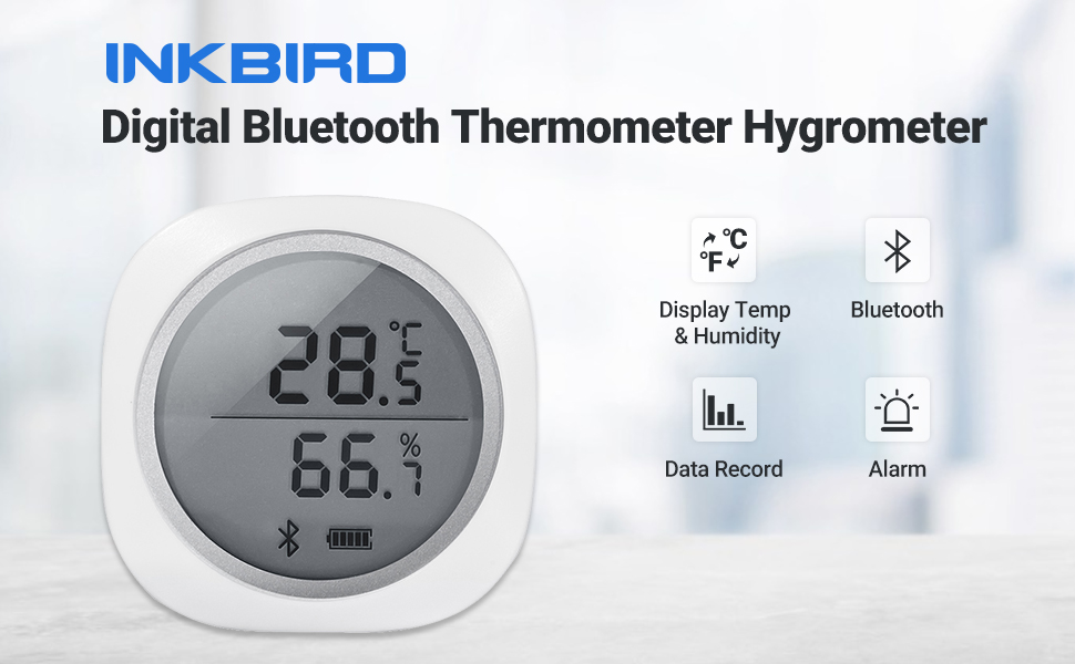Datalogger Temperatura Umidità Inkbird Data Logger Inkbird IBS-TH1 Plus Bluetooth - Registra Temperatura E Umidità, Batteria 1 Anno, Display Digitale Registratore Temperatura Umidità Inkbird - Foto 10