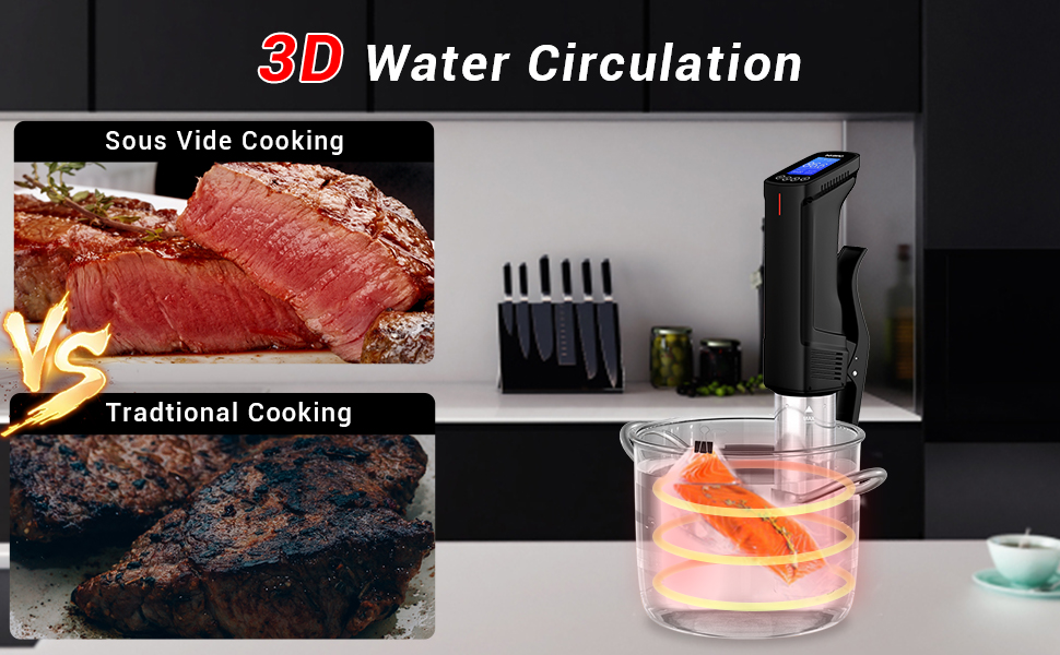 WiFi Sous Vide Cooker Circulator Kitchen Slow Cookers Immersion Precision Timer