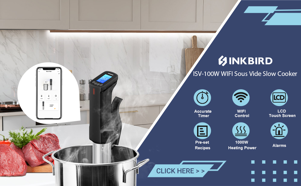 INKBIRD 4 Types of Culinary Appliances WIFI Sous Vide Slow Cooker