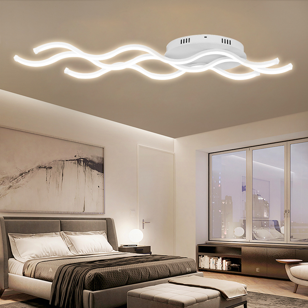 Design 30W LED Deckenleuchte Warmweiß Acryl Deckenlampe Wohnzimmer