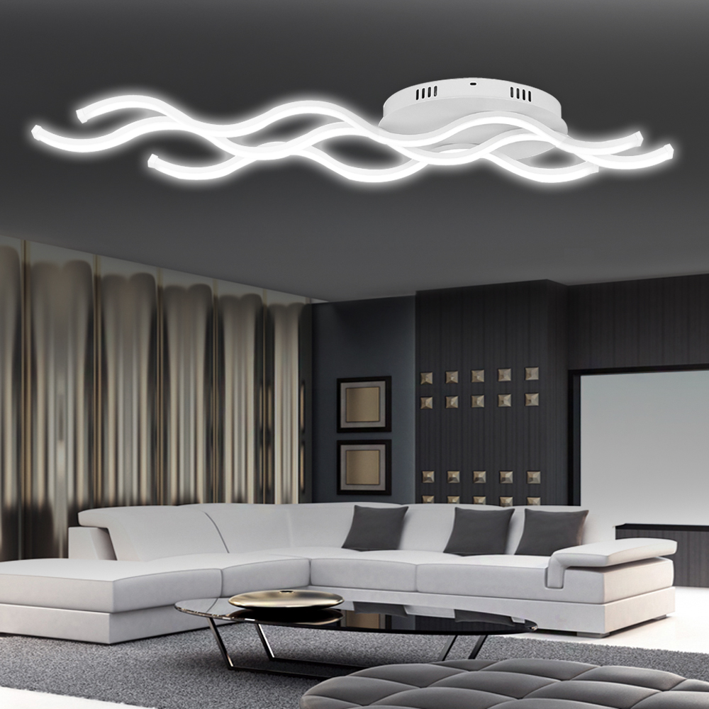 Design 30W LED Deckenleuchte Kaltweiß Acryl Deckenlampe Wohnzimmer
