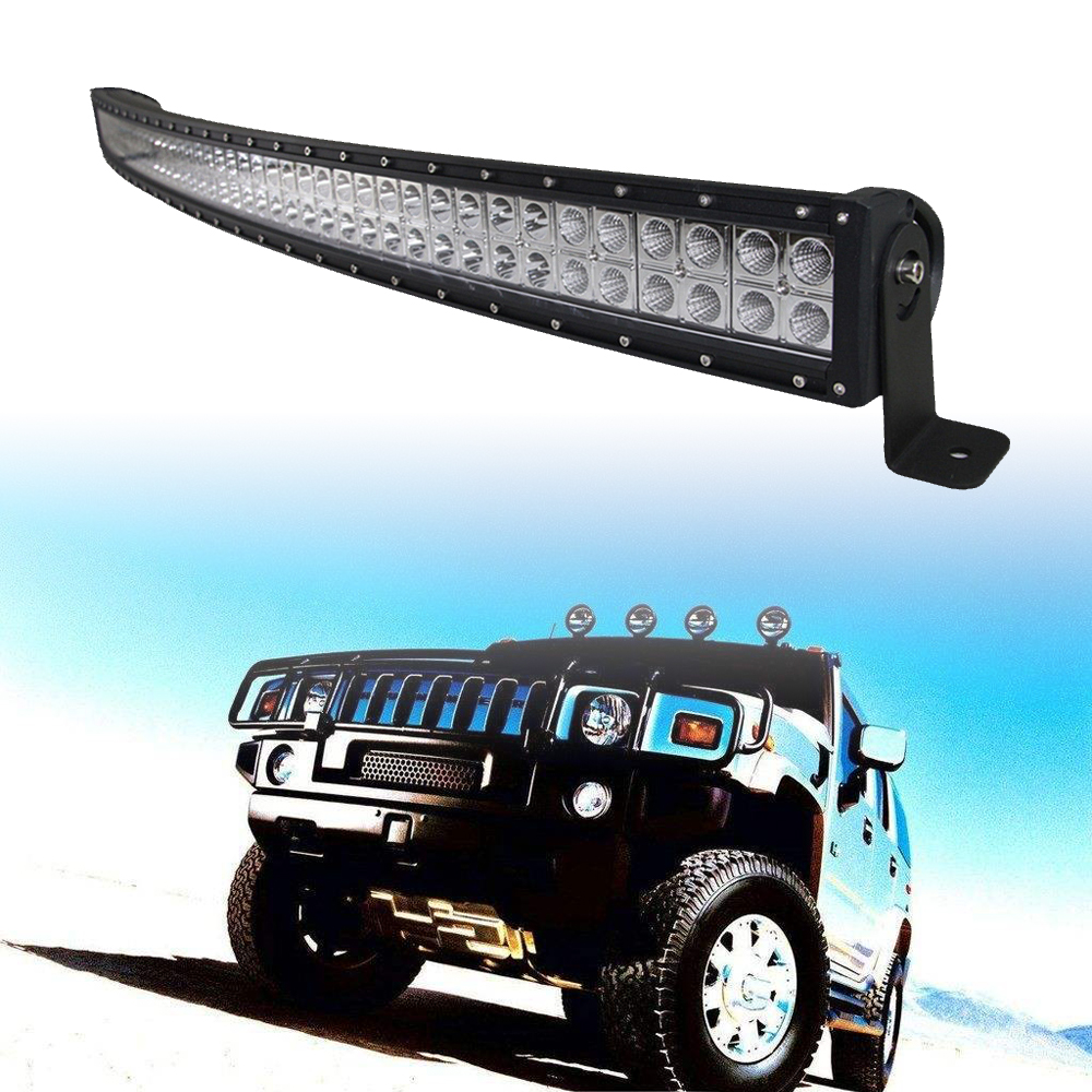 50/"inch 288W Two Row Curved LED Light Bar Spot Flood Combo Offroad Work Lamp UTE