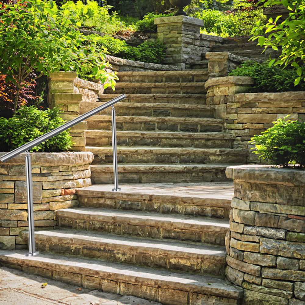 Edelstahl Geländer Handlauf Treppengeländer Brüstung Treppe Bausatz mit
