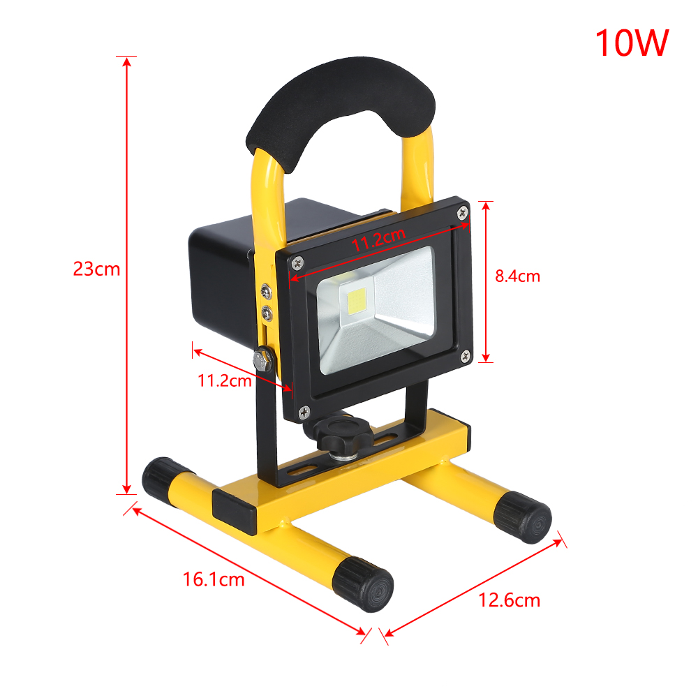 LED 10w Akku Fluter Handlampe Strahler Baustrahler Blau Flutlicht Scheinwerfer