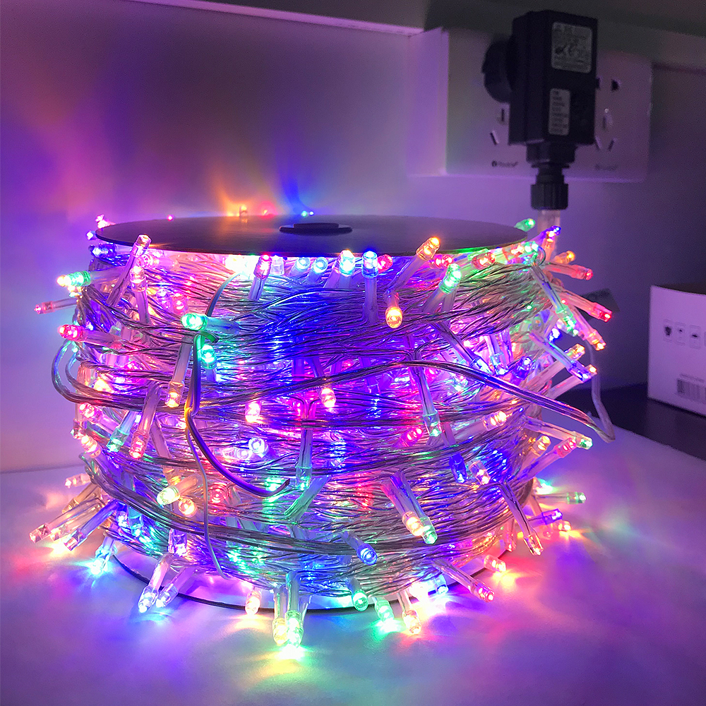 500 LED Bunt LED Lichterkette Weihnachtslichterkette Außen Party 8 Modi